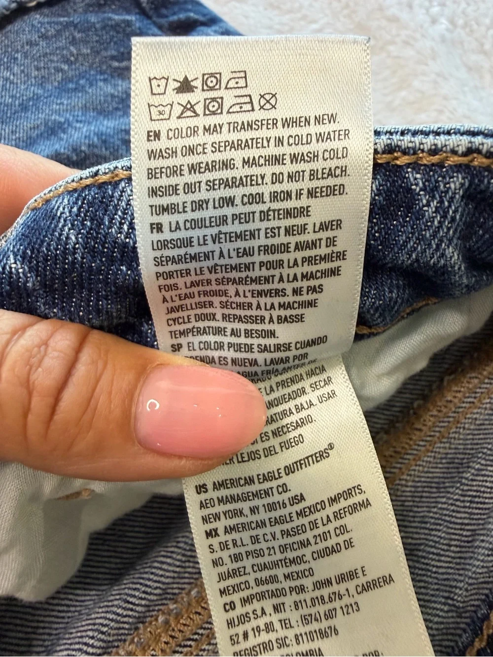 American Eagle Perfect Shortie Denim Shorts Women's Size 8 Medium Wash Stretch